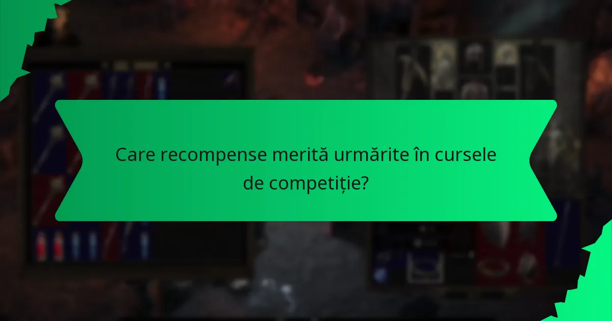 Cum este determinată raritatea recompenselor pentru evenimentele de curse de competiție?