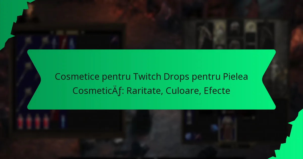 Cosmetice pentru Twitch Drops pentru Pielea Cosmetică: Raritate, Culoare, Efecte
