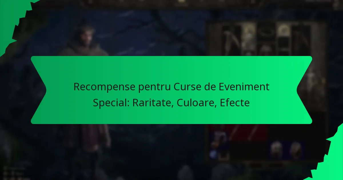 Recompense pentru Curse de Eveniment Special: Raritate, Culoare, Efecte